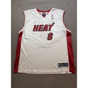 Miami Heat Antoine‎ Walker #8 Reebok Basketball Jersey White 2XL NBA Sleeveless.